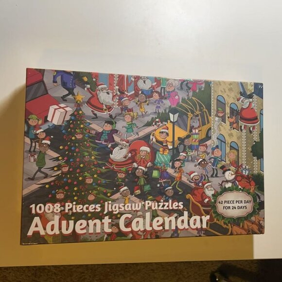 Advent Calendar 2025, 1008 Piece Christmas Santa Scene Jigsaw Puzzles - Picture 1 of 1